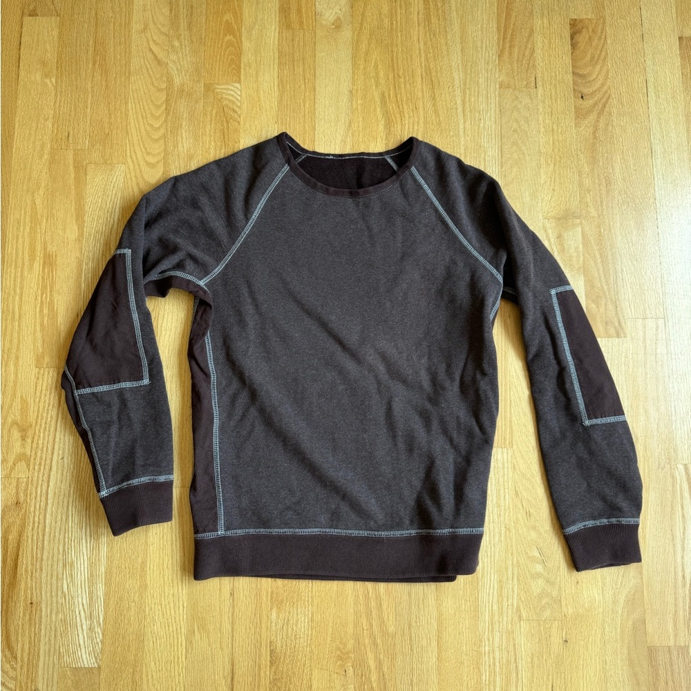 Billy Reid Men's Chocolate Crewneck Sweatshirt